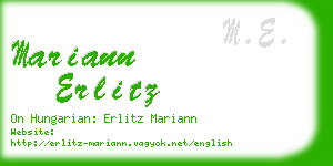 mariann erlitz business card